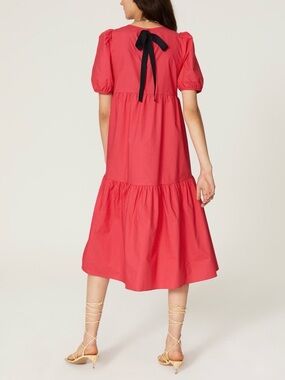 Peter Som Pink Tiered Midi With Black Tie Back (TRR Sale) THE Summer Dress